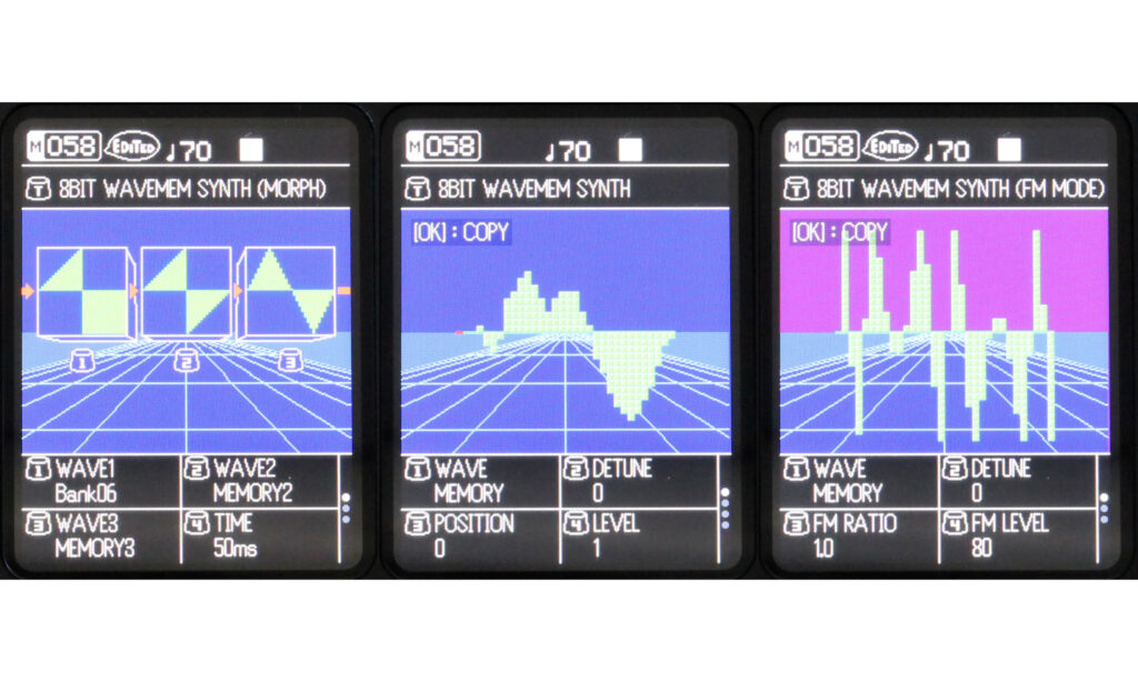 Die drei Varianten des Wave Memory Synth (WMS). (Foto: Numinos)