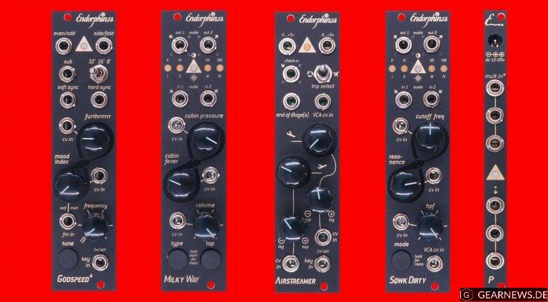 Fünf weiterte Eurorack-Module von Endorphin.es