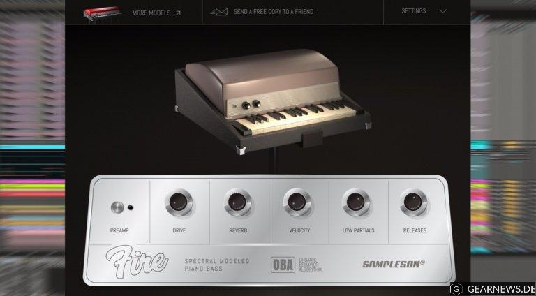 Freeware: Sampleson Fire – schnappt euch für kurze Zeit das Rhodes Piano Bass Plug-in kostenlos!