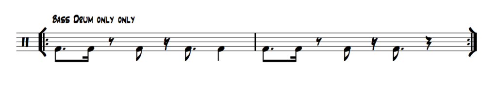 Main Groove - nur Bass Drum