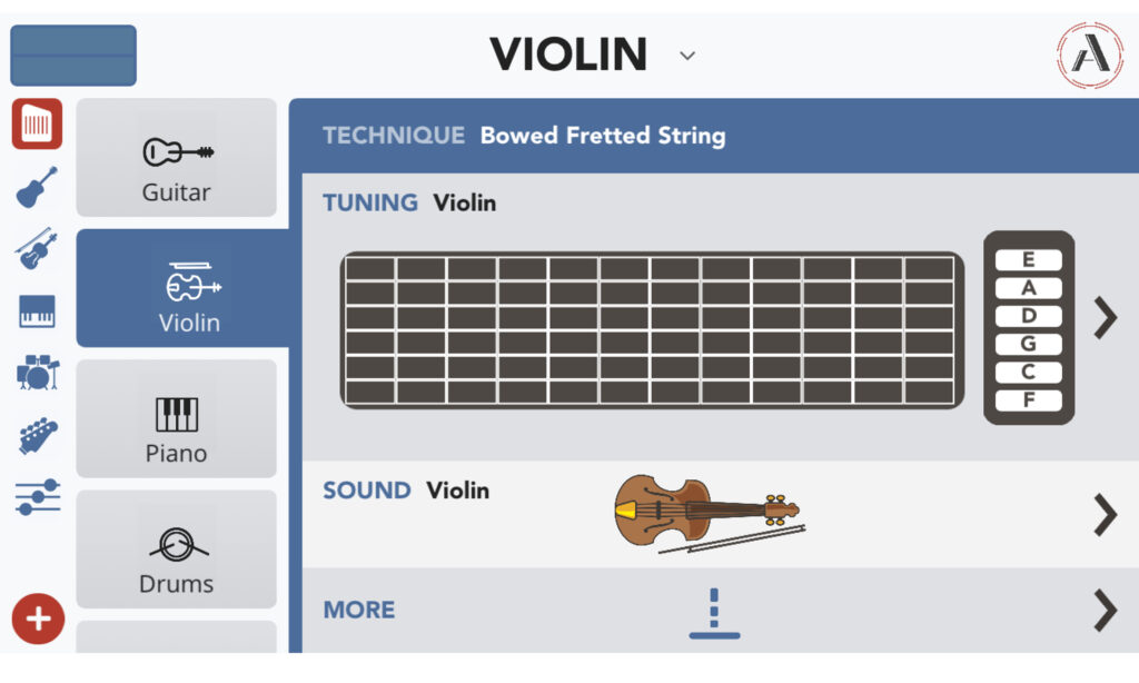 Das Violinenpreset der iOS-App kann mit oder ohne Bünde gespielt werden. (Foto: Christine Mangels)