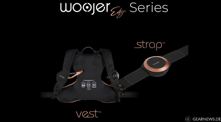 Woojer Edge Series Vest Bassrucksack und Strap Bassgürtel