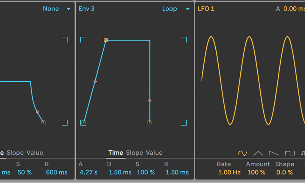 Beim Import von eigenen Audiodateien sind diese komplett zu hören, wenn man mit einer Hüllkurve im „Loop“-Modus die Oszillator-Position moduliert. Die Attack-Zeit spielt hier die größte Rolle.