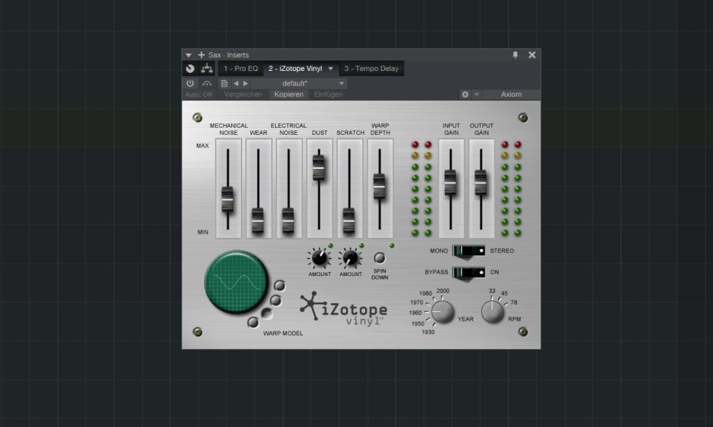 Mit Vinyl von iZotope klingt jede Aufnahme wie eine alte Platte.