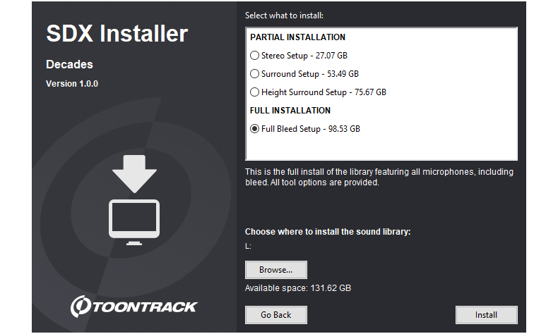 Die Toontrack Decades SDX lässt sich in mehreren, zum Teil äußerst platzsparenden Ausbaustufen installieren.