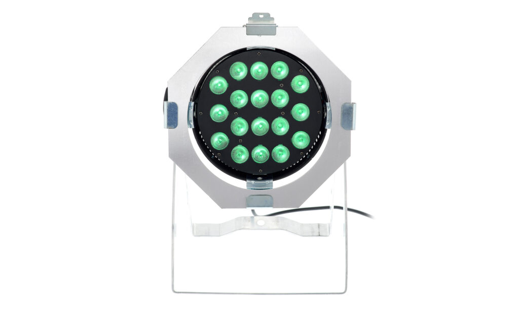 Leistungsstarker LED-Scheinwerfer im Par-Kannen-Look: Stairville LED Par 64 CX-6 HEX 18x12W S