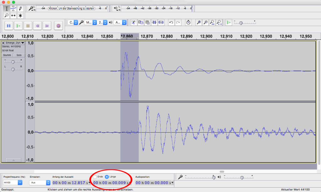 Latenz des e/MERGE-Moduls in grafischer Darstellung.