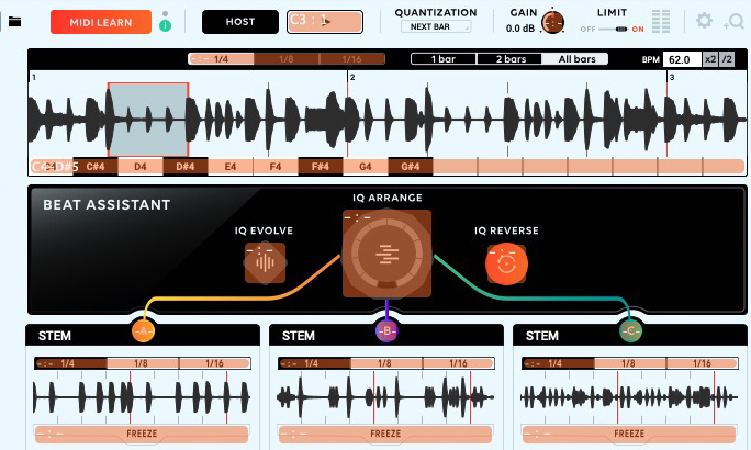 So richtig Spaß macht es natürlich erst, wenn sich die Variationen über einen MIDI-Controller fernsteuern lassen.