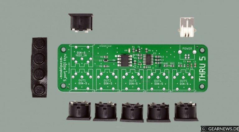 MeeBlip thru5 MIDI Splitter Kit