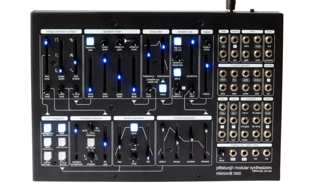 Die großzügige Patchbay ermöglicht einzigartige und intuitive Klang-Experimente