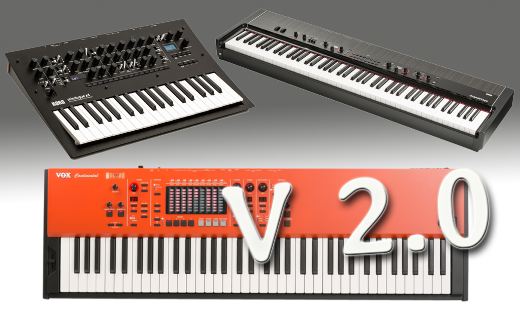 Korg Minilogue XD, Vox Continental und Grandstage erhalten Betriebssystem Version 2.0.