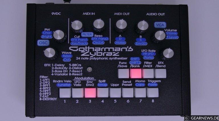 Gotharman‘s Zybraz: 24-stimmiger Resonator Poly-Synthesizer