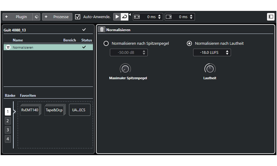 Loudness-Normalisierung war bisher WaveLab vorbehalten und kann in vielen Fällen hilfreich sein!