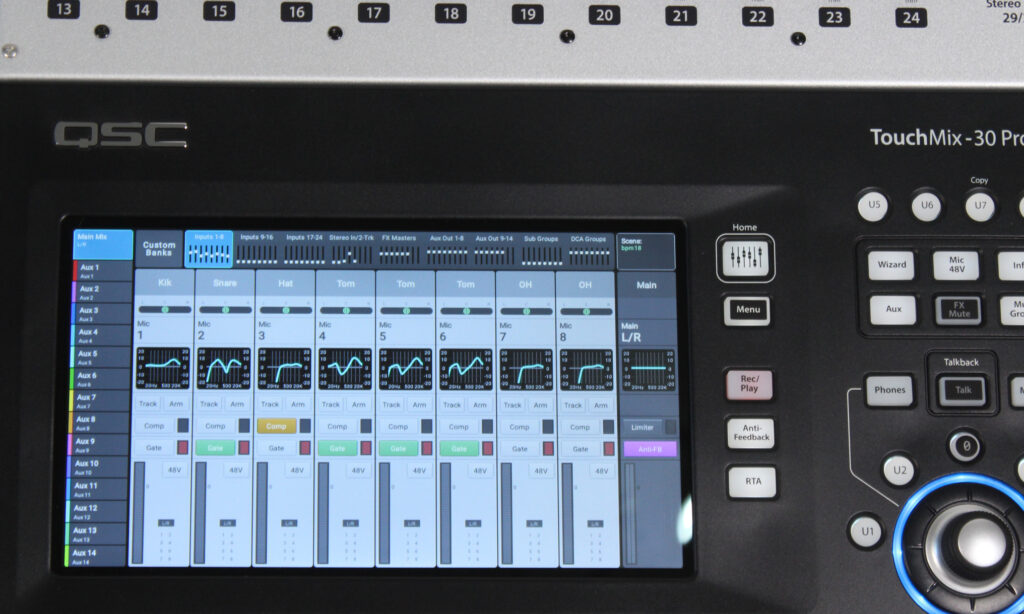 QSC Touchmix-30 Pro: External Fader View