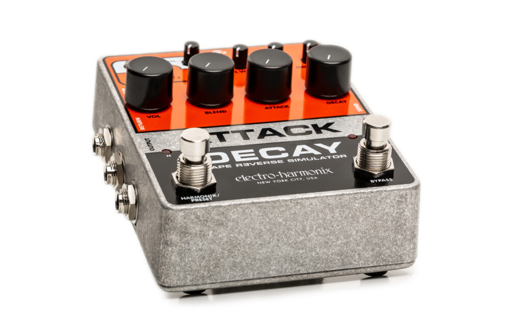 Das Electro Harmonix Attack Decay zeigt sich extrem vielseitig und kann abgedrehte und individuelle Sounds erzeugen.