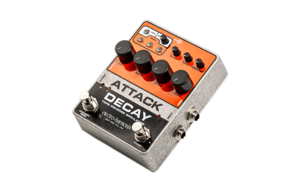 Das Electro Harmonix Attack Decay bietet keine Brot- und Buttersounds sondern lädt vielmehr zum Experimentieren und Soundformen ein.