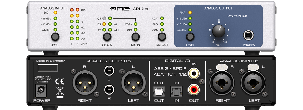 Gut klingend, schwächer ausgestattet, aber preiswerter: RME ADI-2 FS