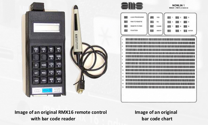 Die 80er lassen grüßen, mit Bar-Code-Reader und Bar-Code-Zettel!