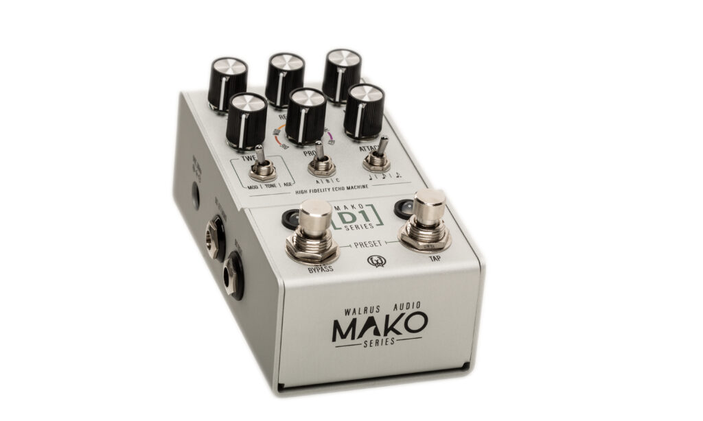 Das Walrus Audio Mako Series D1 Delay bietet Sounds, die eine gute klangliche Bandbreite abdecken. Besonders hervorzuheben sind die Möglichkeiten, die hinter den drei Tweak-Parametern und dem Attack-Poti stecken.