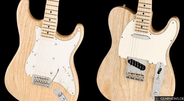 Fender limited edition Raw Ash American Performer Stratocaster and Telecaster