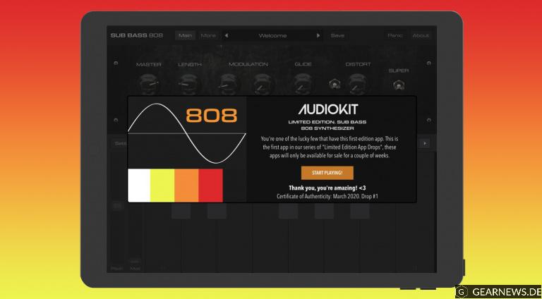 AudioKit Pro Sub Bass 808: Bass- und Kick-Synthesizer für 999 Dollar