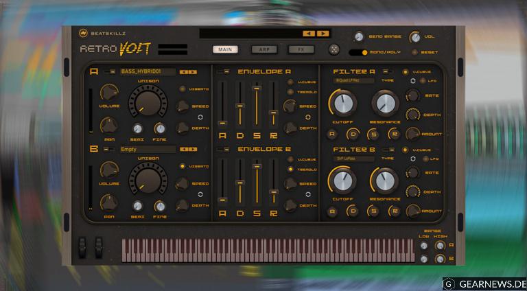 Beatskillz Retrovolt: Synthesizer trifft Sampler Plug-in-Instrument