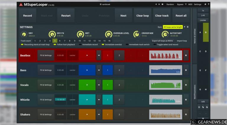 MeldaProduction MSuperLooper: ein Live Looper mit viel Workflow