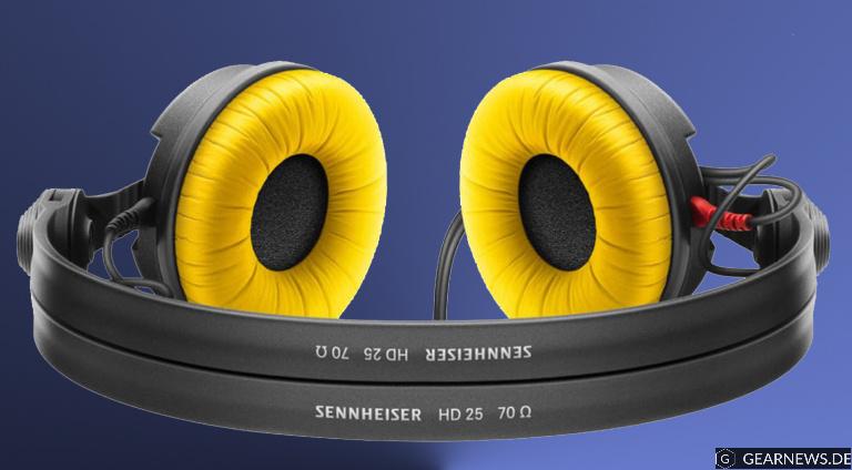Sennheiser HD-25 plus extra Earpads in gelb für 99,- statt 149,-