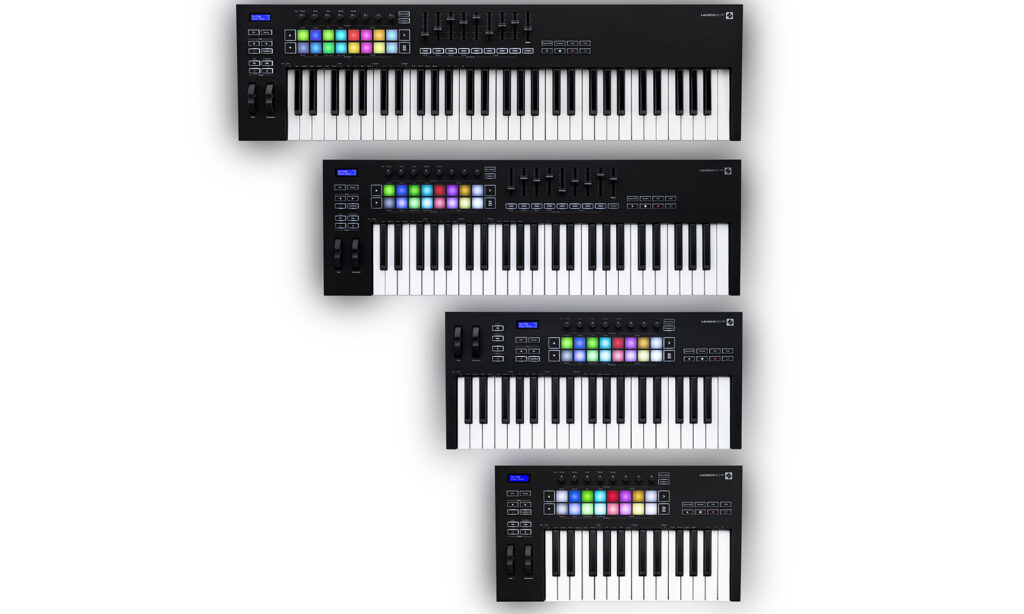 Das Launchkey MK3 Vierergespann: Launchkey MK3 61, Launchkey MK3 49, Launchkey MK3 37 und Launchkey MK3 25