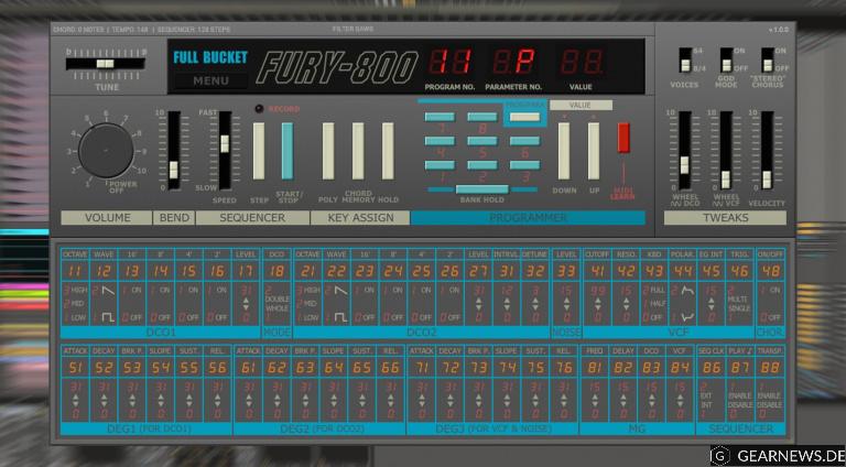 Kostenlos: Full Bucket Music Fury-800 – die Korg Poly-800 Emulation