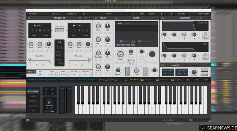 Kostenlos: HY-Plugins veröffentlicht subtraktiven HY-POLY Synthesizer