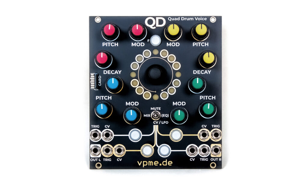 Das VPME.de QD Drum-Modul ist eine echte Empfehlung, um das Eurorack klanglich mit Drum-Sounds zu erweitern.