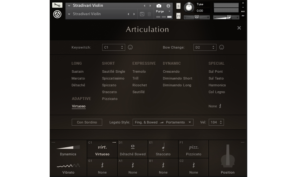 Das solide Artikulationsangebot von „Stradivari“