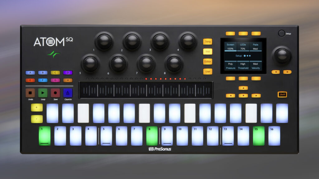 Der Presonus Atom SQ Controller in der Aufsicht. (Quelle: Preesonus)