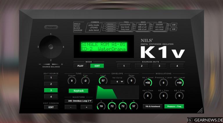 Kostenlos: Nils Schneider präsentiert K1v Plug-in – die Kawai K1 Emulation