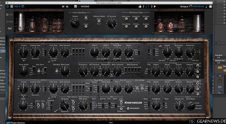 Knif Audio Knifonium: ein Synthesizer mit 26 Röhren als Plug-in