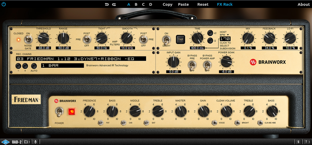 Sound-Setting mit UAD-2 PlugIn