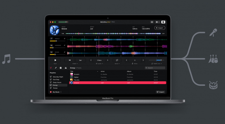 Algoriddim Neural Mix Pro ist ein KI-gestützter Musik-Player & Stem Editor für Produzenten, DJs und Musiker