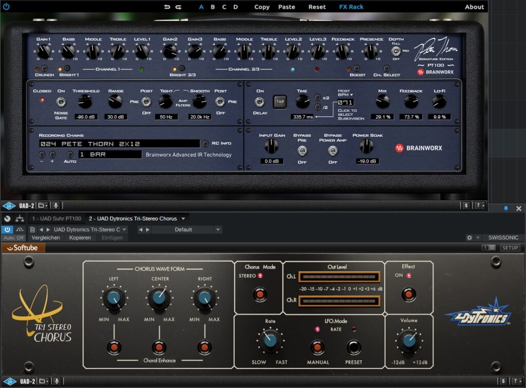 Sound Setting mit UAD PlugIn