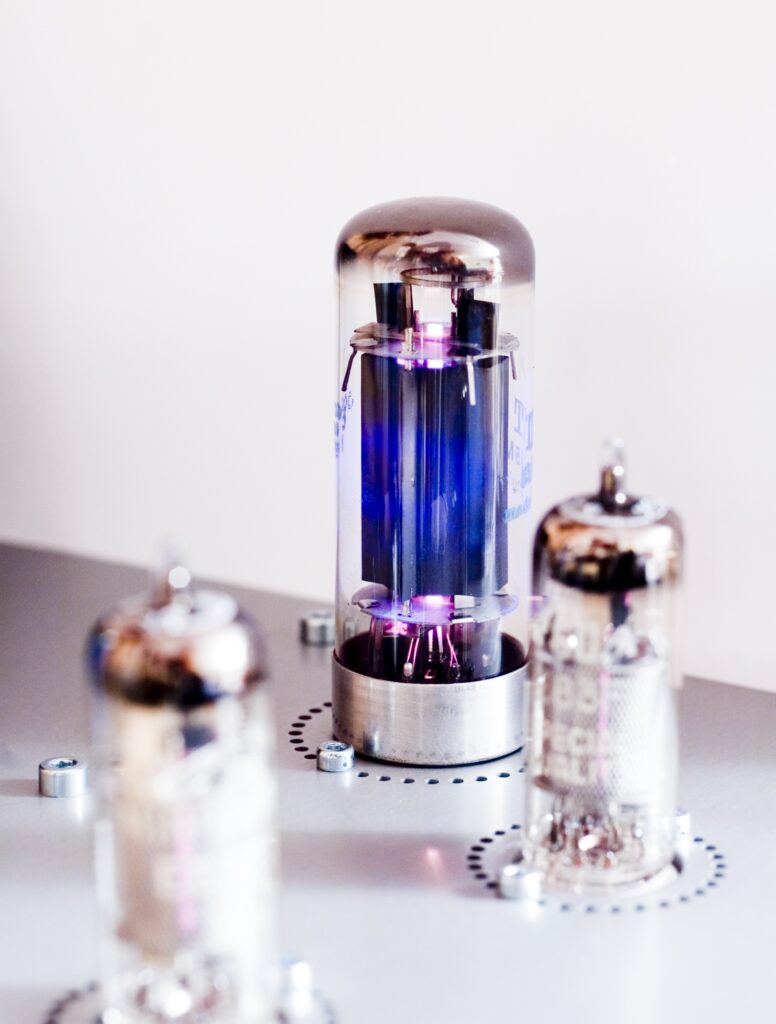 Close-up of a thermionic tube