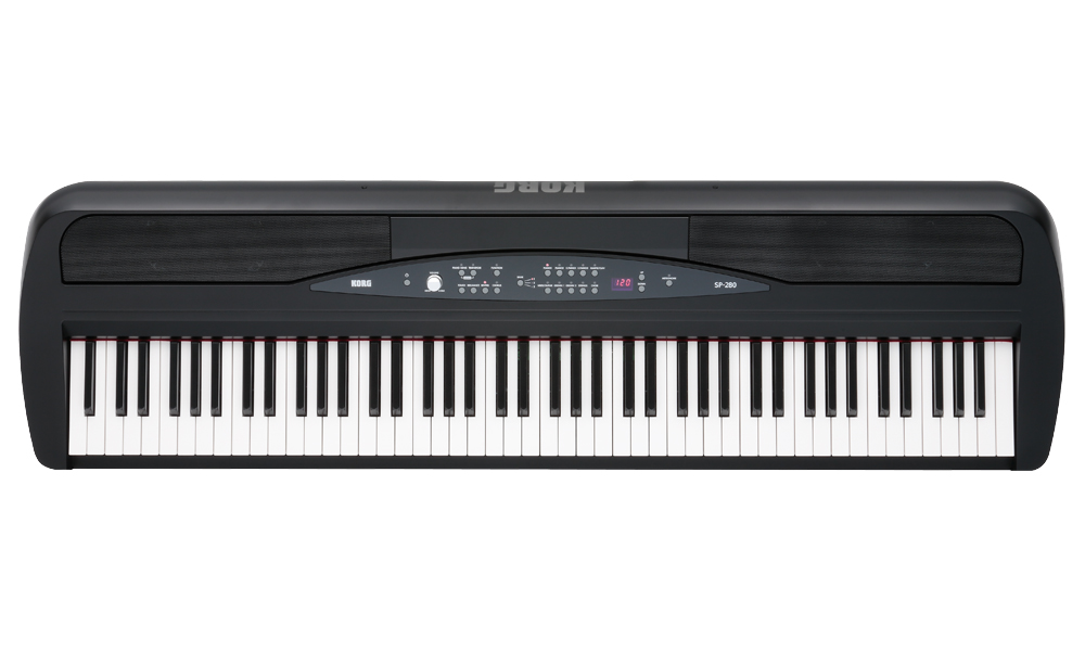 Korg SP-280 in schwarz (Bild zur Verfügung gestellt von Korg)