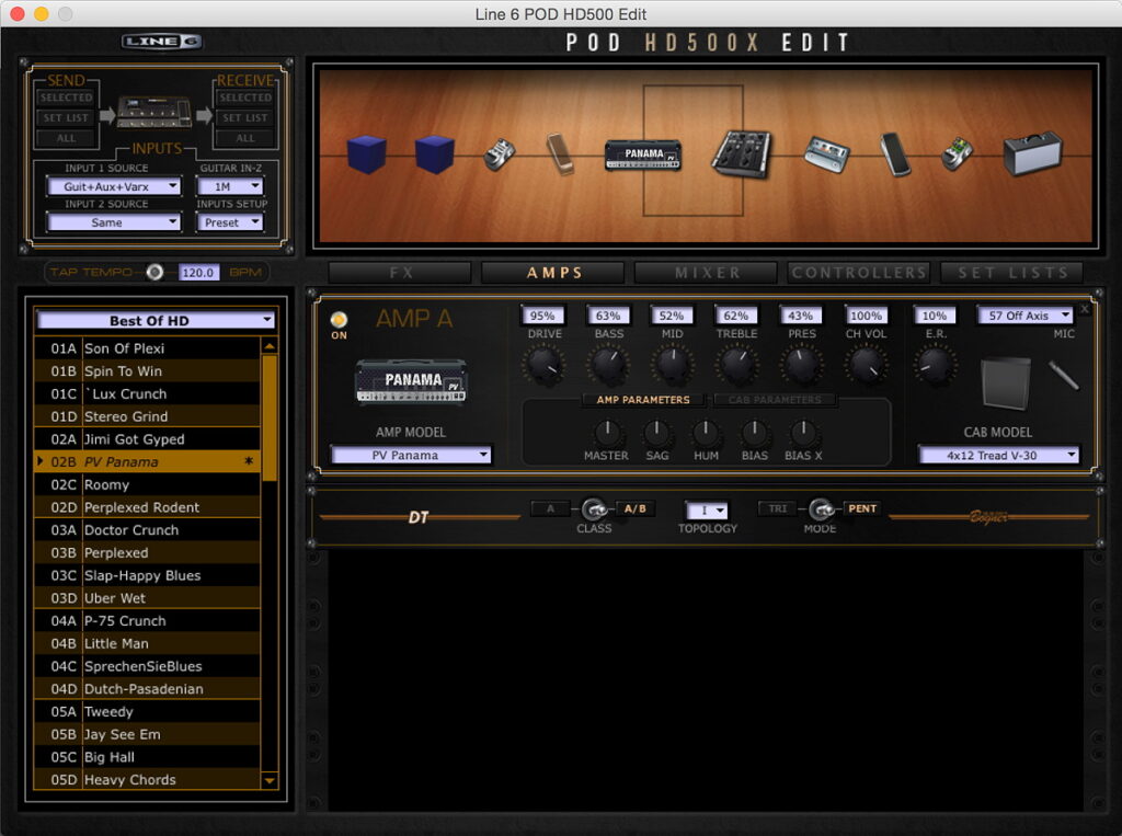 Line 6 POD HD V2.6 Software (Bild: zur Verfügung gestellt von Line 6)