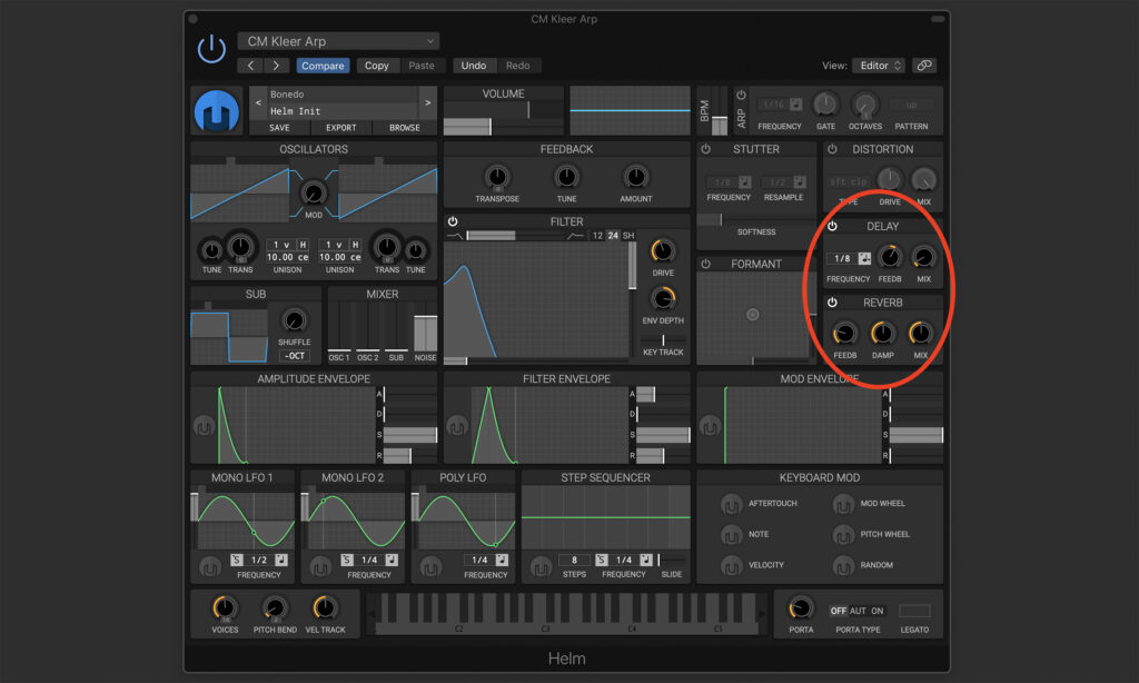 Synthesizer und Effekte: Effekte hinzufügen