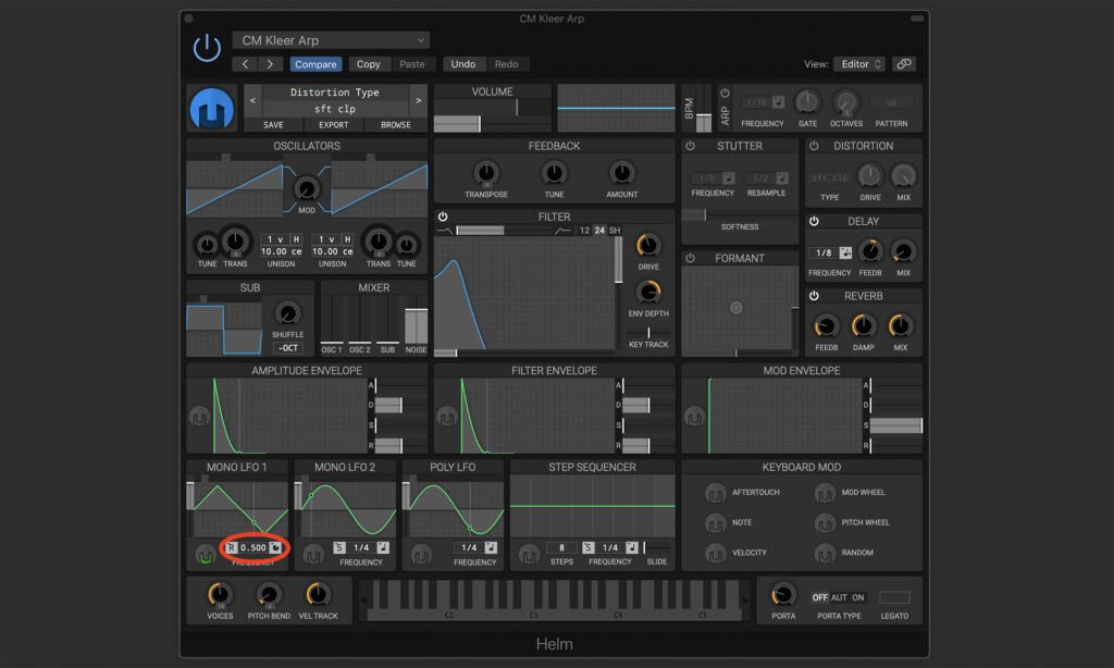 Modulation der LFO-Geschwindigkeit