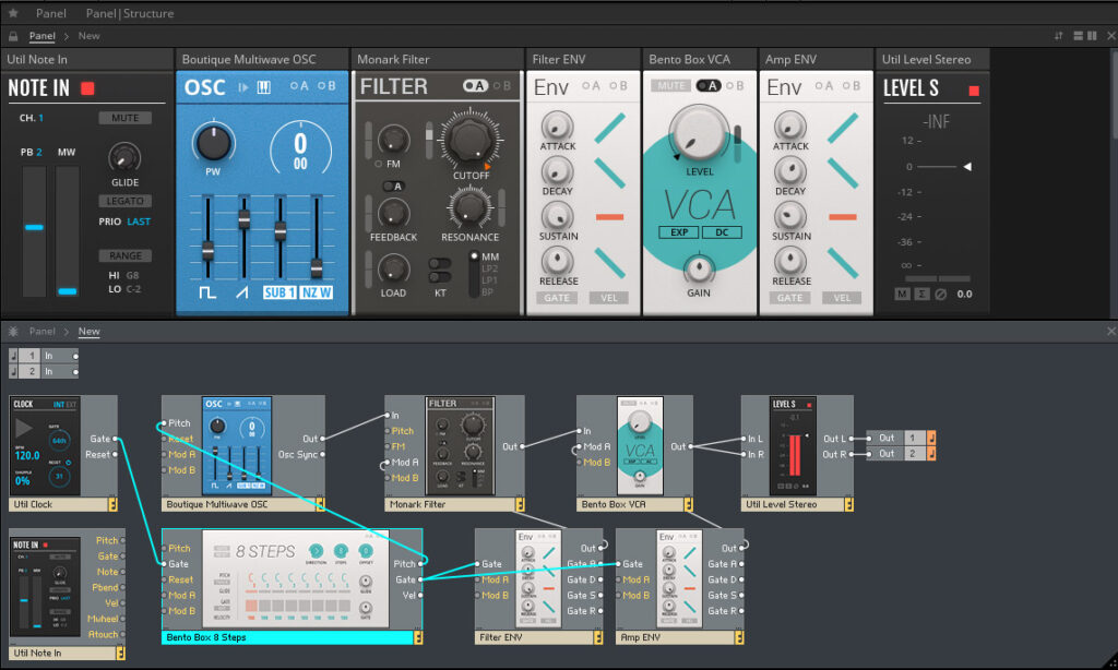 Hier wird der Sequencer platziert und verkabelt