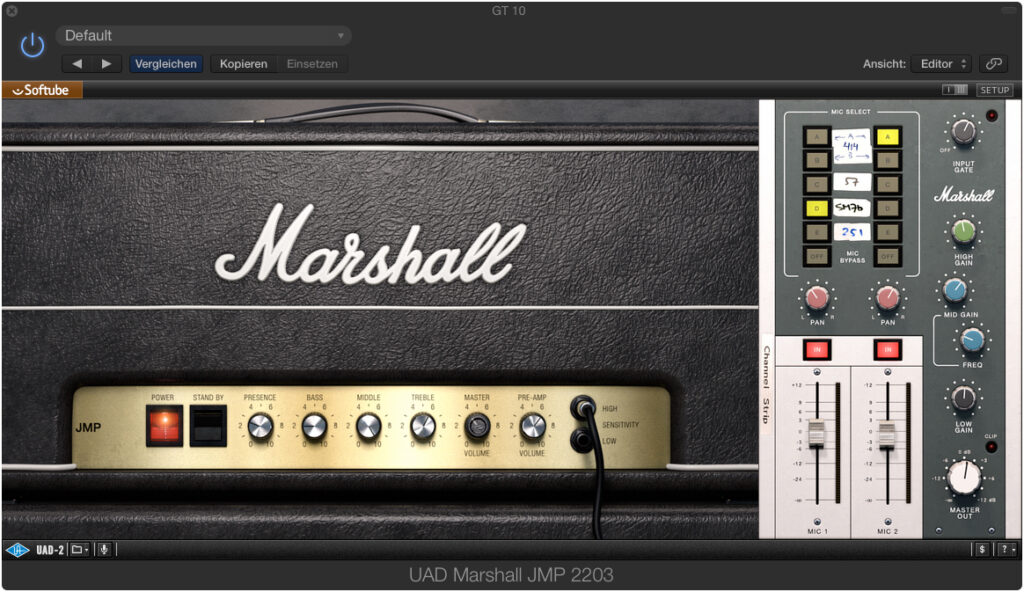 UAD Marshall JMP 2203: Blues Rock Sound-Setting