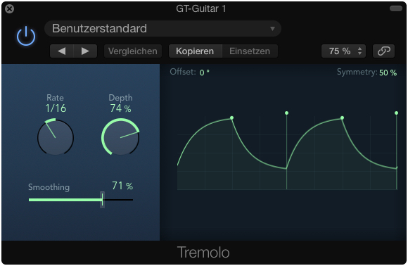 Tremolo Setup mit Logic Tremolo