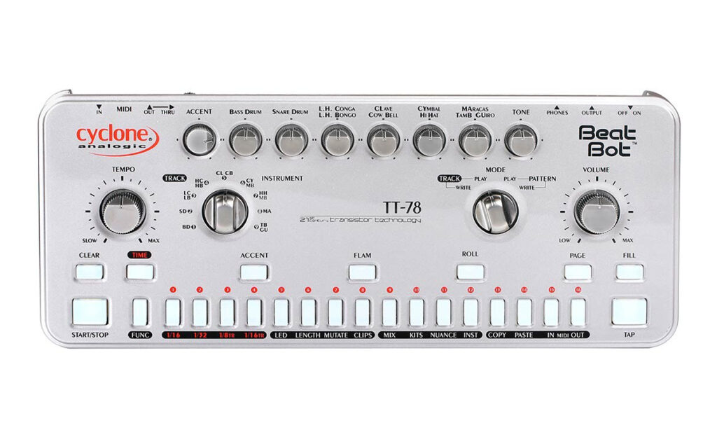 Nach der TT-606 Drum Drone folgt nun der Cyclone Analogic TT-78 Beat Bot.