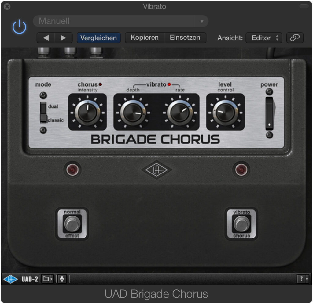Vibrato-Effekt mit dem Brigade Chorus Plug-In