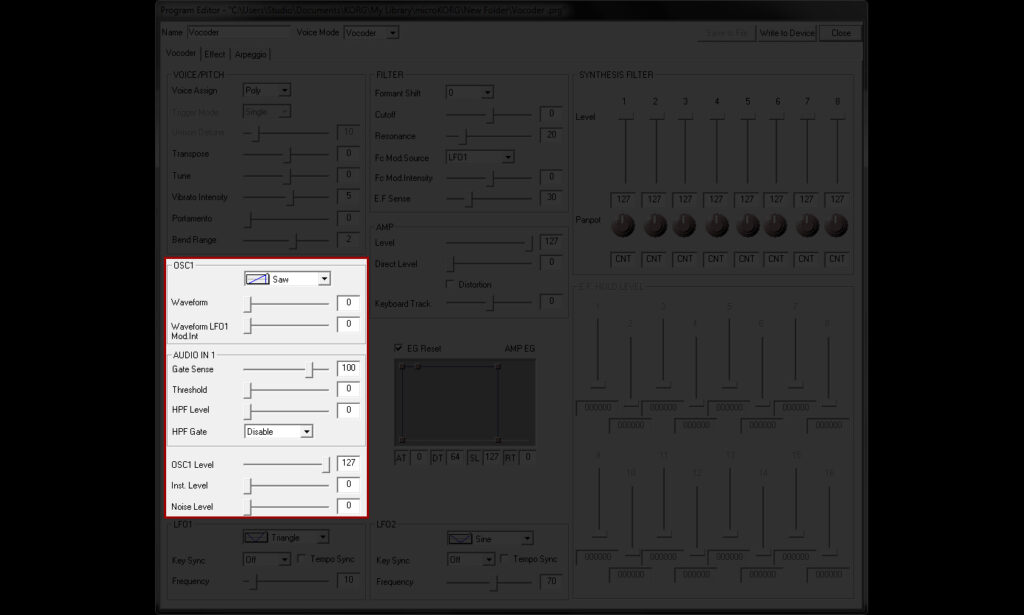 micoKORG - Vocoder - Vocoder - OSC